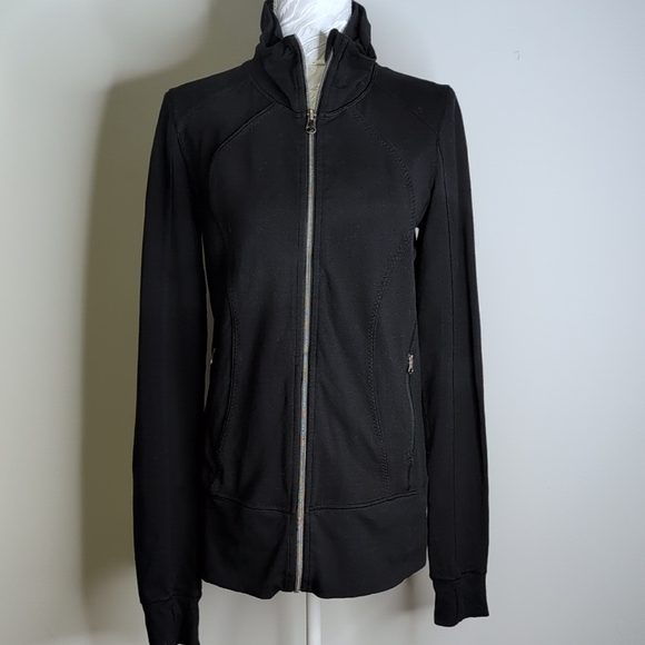 Lululemon Contempo Black Zip-Up Jacket, Women's Size Small - Picture 4 of 10